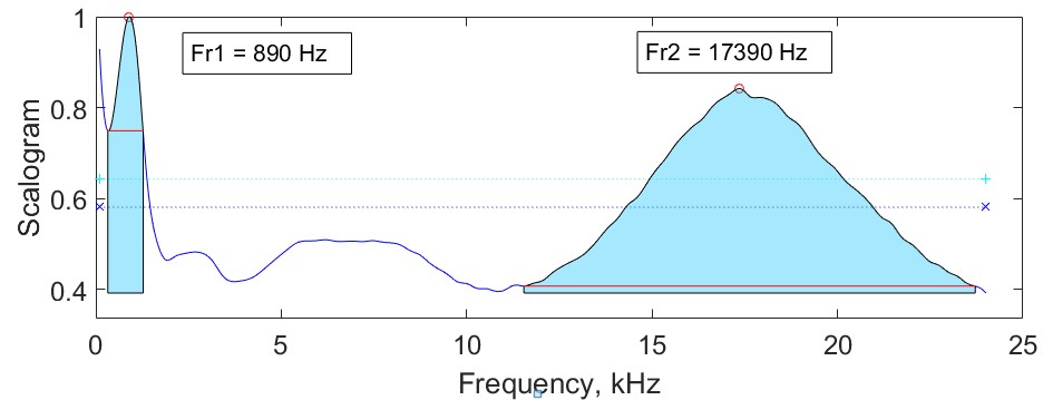 The scalogram of the bearing signal